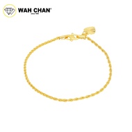 WAH CHAN 916 Gold Bracelet - Rantai Tangan Pintal OSB1157