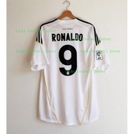 Camisa Real Madrid 2009-2010 Casa Retro Futebol 9 # Ronaldo 8 Touchi