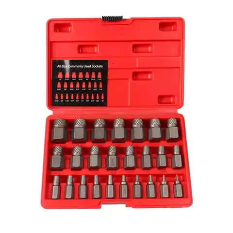 New Damaged Screw Extractor Kit Hex Bolt Stud Extractor for Removing Repairment Tools British System