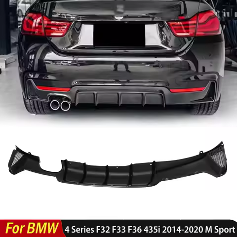 For BMW 4 Series F32 F33 F36 435i 2014-2020 M Sport Rear Bumper Diffuser Lip Guard Spoiler Plate Spl