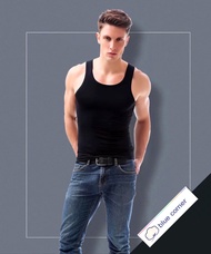 Blue Corner Men's Sando Comfort Wear Black for Adult