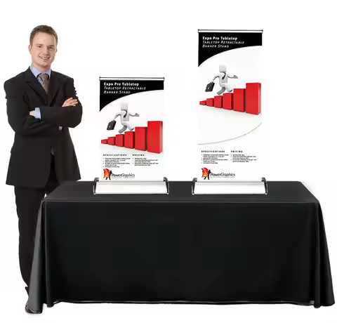 Custom Portable Lightweight Tabletop Mini Roll up Banner Roll-up Stand Simple Menu Board A3/A4 for B