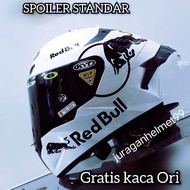 Helm Full face KYT TT Course Putih Paket Ganteng Red Bull