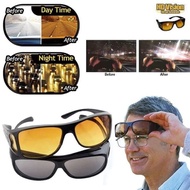 MATA MATAHARI 2 in 1 Yellow Glasses Anti-Glare Sun Day Night Black and Yellow 1 set of 2pcs Unique B