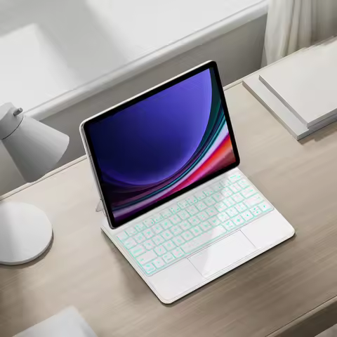 Magic Keyboard Case For Samsung Galaxy Tab S10FE S9 FE lite S8 S7 FE Plus 11" 12.4"TouchPad Backligh