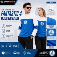 REPLIKA Fantastic Four 4 First Step Unisex Men's Crewneck Shirt Costume Johnny Storm Premium Movie R