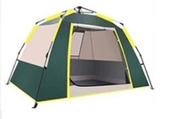 全城熱賣 - 踏險者四面帳篷戶外沙灘厚防雨露營全自動雙人野營速開（綠色2-3人空間）（前門+後窗送門廳桿）