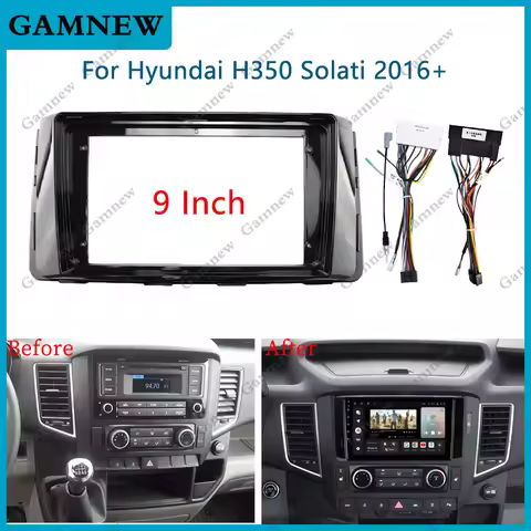 9 Inch Car Frame Fascia Adapter For Hyundai H350 Solati 2016+ Android Radio Dash Fitting Panel Kit