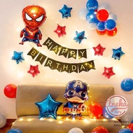 Happy Birthday Balloon Decoration Package avenger 3 spiderman captain america Birthday balloon/ 3
