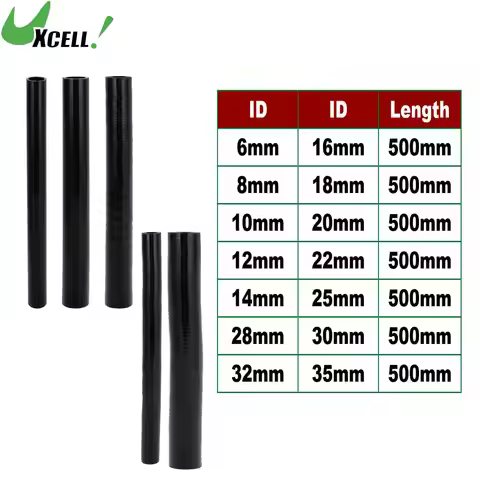 UXCELL 6mm 8mm 10mm 12mm 14mm 18mm to 35mm ID Car High Performance Straight Silicone Hose Coupler In