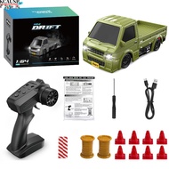 KCAUSB 1:64 RC Truck, LED Lights High Speed RC Drift Car, High Quality Rechargeable 2.4G 4WD Mini RC