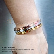Genuine Titanium Bracelet GC Branded Gold-Silver-Rosegold GT002 Frida Jewelry unit price