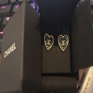 Chanel 24p 牛仔愛心耳環