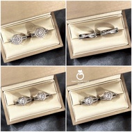 แหวน  0510 ฟรีไซส์ สีขาว หนัก 1 สลึง แหวนทองเคลือบแก้ว ทองสวย แหวนทอง แหวนทองชุบ แหวนทองสวย  แหวน