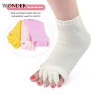 1 Pair Foot Alignment Socks Yoga Gym Massage Open Toe Separator Half Toe Socks