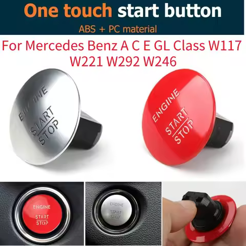 Car Engine Start Stop Push Button Switch One-click Start Keyless Replace For Mercedes Benz A C E GL