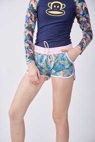 Paul Frank กางเกงว่ายน้ำขาสั้น WOMENS BOARDSHORTS JUNGLE TRICKKLE SM-TURQUOISE
