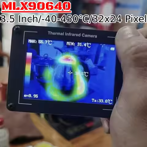 MLX90640 3.5 Inch Thermal Infrared Camera 32x24 Pixel Thermal Imaging Camera -40-450℃ Measurement In