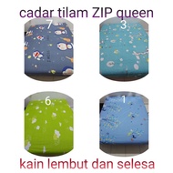 Sarung tilam queen berzip/cadar tilam zip queen/zipper bedsheet queen size queen size bedsheet