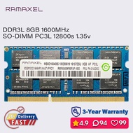 RAMAXEL 8gb 4gb 1600mhz ddr3l หน่วยความจำแล็ปท็อป ram sodimm pc3l 12800s 1.35v