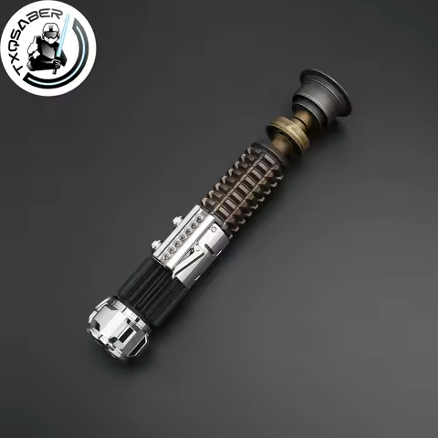 TXQSABER Replica Lightsaber Obi-Wan EP4 no Blade Pixel Metal Hilt FOC Blaster Smooth Swing Light Sab