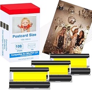 KP-108IN Color Ink and Paper Set Compatible for SELPHY CP1300 CP1500 CP1200 Wireless Compact Photo P