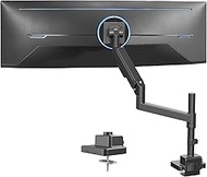 VIVO Heavy Duty Ultrawide Monitor Arm with Pole, 57 inch Screens up to 59.4 lbs, Desk Mount TV and M