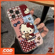 Suitable for Realme Note 60 Note 70 Realme C61 Realme C63 C71 C75Cartoon red plaid kitten shockproof