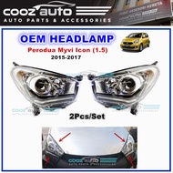 Perodua Myvi Icon (1.5) 2015 - 2017 Front Right Left HeadLamp Head Lamp Light  (No Bulb)