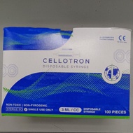 Cellotron Disposable Syringe 3ml x 100s SYRINGE LS  PICAGARI SYRINGE 3ML CELLOTRON 3ML LS  LUER SLIP