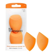 Real Techniques Miracle Complexion Sponge Set Duo, 2 Makeup Sponges For Liquid & Cream Makeup, Makeu