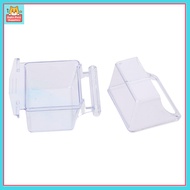 GQBN44V3 2 Pcs Plastic Hanging Feeder Portable Clear Food Basin Dish Water Convenient Feeding Bowl