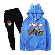 NEW🤖 ROBLOX HOODIE WITH TROUSERS 玩偶毛公仔玩具 小童中童大童衣服 小朋友冬季帶帽長䄂衛衣連運動長褲套裝