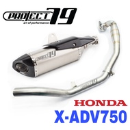 Project79 Exhaust Honda XADV750 XADV 750 Full System Tabung Muffler Stainless X-ADV750 Accessories M