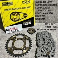 GEAR GEAR GIR SET RANTAI 428H SUPRA FIT NEW FIT X S SUPRA X 125 LAMA