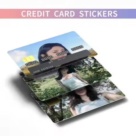 Le Yunjin Sserafim Stickers Bank Credit Card Stickers Metro-Card Skin Cover Waterproof Removable Deb