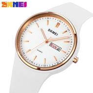 SKMEI Top Luxury Brand Original Watch Ladies Sports Leisure Rubber Quartz Watch Fashion Ultra-thin Ladies Watch Waterproof Clock