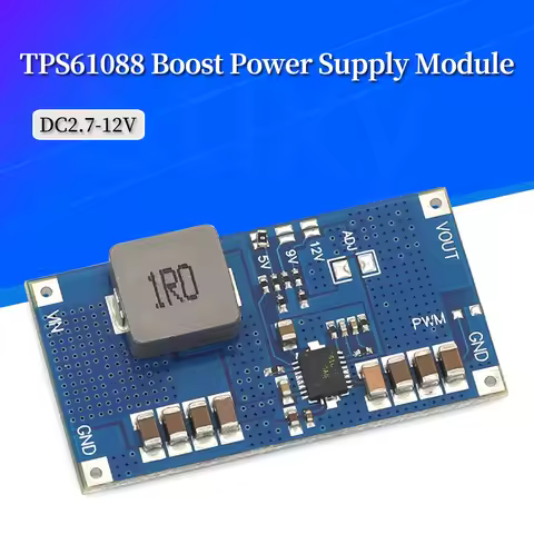 TPS61088 5/9/12V High Power Li-ion Battery Boost DC-DC Power Module 10A Current 1MHz Frequency