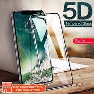5D Full Cover Screen Protector Tempered Glass Compatible For Ip 14 13 12 Mini 11 Pro Max Se 6 6S 6 7