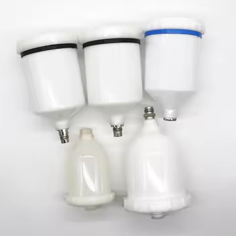 Air Spray Gun Tank Spray Gun Cup 1pcs Plastic Sprayer Cup White Spray Paint Cup Pot G3/8 Spray Gun C