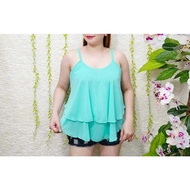 3PCS ASSORTED PLAIN SHIRRING TOP UP TO 3XL