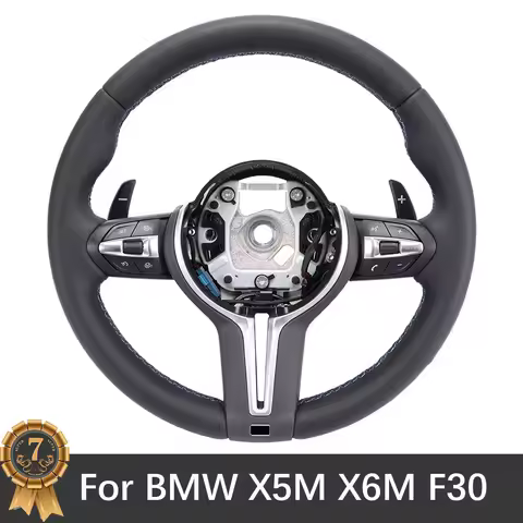 For BMW M2 M3 M4 M5 M6 X5M X6M F30 F35 F10 F18 Full Leather Custom-Made Steering Wheel Assembly Acce