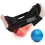 Adjustable Plantar Fasciitis Night Splint Foot Drop Orthotic Brace for Achilles Tendonitis, Breathab