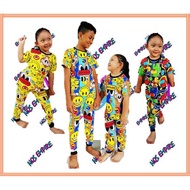 Pyjamas KARTUN AMONG US &amp; PANCOAT Sedondon Baby Kids Big Kartun Kanak-Kanak Full Printed Cotton Unisex