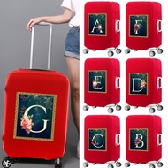 Travel Luggage Protective Cover 18-25  Inch Trolley Luggage Case Elasticated Luggage Flower letter D