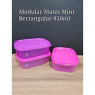 Tupperware Modular Mates Mini Rectangular 850ml (1) 18.5cm(L) x 14.1cm(W) x 6cm(H)Retail Price S$13.