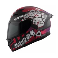 SPYDER FULL FACE PHOENIX RONIN GIRL Matte Black and Pink HELMET hellsten