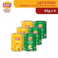 [Bundle of 6] Lays MY Stax Classic/Sour Cream & Onion/Extra Cheese 42g x 6 / [Pek 6] Lays Stax Kerep