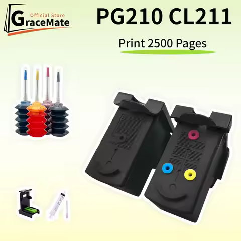 Pg210 Cl211 Recharge Compatible Ink Cartridge for Canon Pixma MP240 MP250 MP260 MP270 MP280 MP480 MP