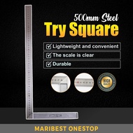 500mm 300mm Try Square L Square Angle Ruler Steel Ruler Try Square Ruler 90 Degree Ruler Pembaris Se